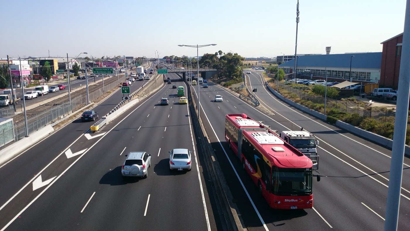 The Tullamarine Freeway at Airport West. The direct route, most of the time.